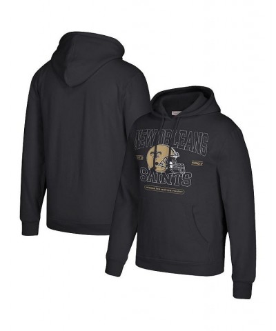 Men's Black New Orleans Saints Classic Helmet Pullover Hoodie $32.00 Sweatshirt