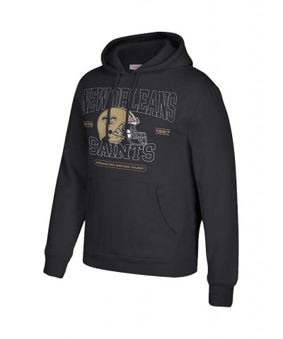 Men's Black New Orleans Saints Classic Helmet Pullover Hoodie $32.00 Sweatshirt