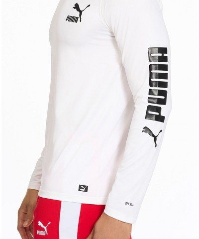 Men's Archive Regular-Fit Long-Sleeve Swim Shirt White $16.27 Swimsuits