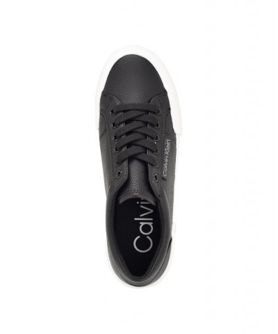 Women's Chanse Casual Lace Up Platform Sneakers Black $45.54 Shoes