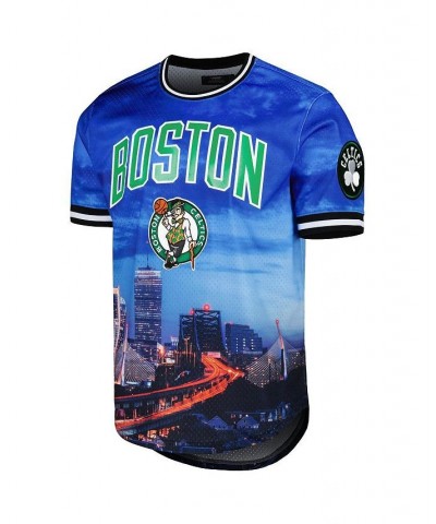 Men's Boston Celtics Cityscape Stacked Logo T-shirt $49.49 T-Shirts