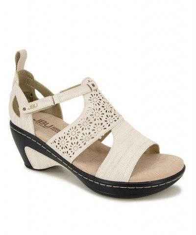 Women's Bonita Wedge Sandals Ivory/Cream $48.06 Shoes