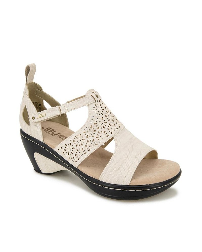 Women's Bonita Wedge Sandals Ivory/Cream $48.06 Shoes