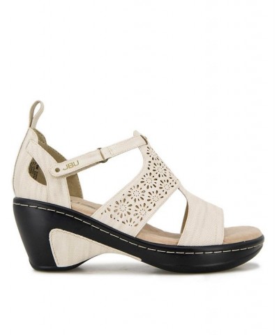 Women's Bonita Wedge Sandals Ivory/Cream $48.06 Shoes