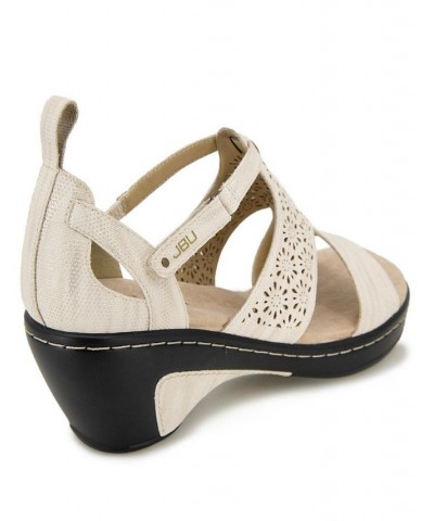 Women's Bonita Wedge Sandals Ivory/Cream $48.06 Shoes