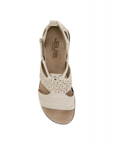 Women's Bonita Wedge Sandals Ivory/Cream $48.06 Shoes