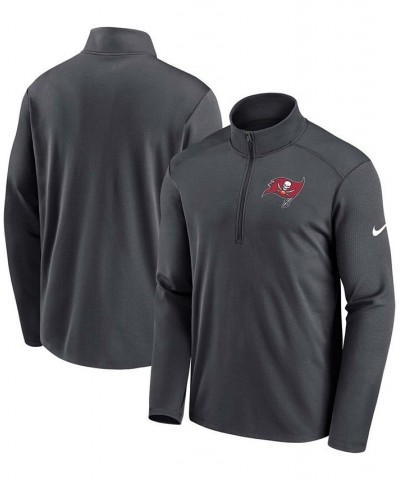 Men's Pewter Tampa Bay Buccaneers Pacer Performance Quarter-Zip Jacket $34.40 Jackets