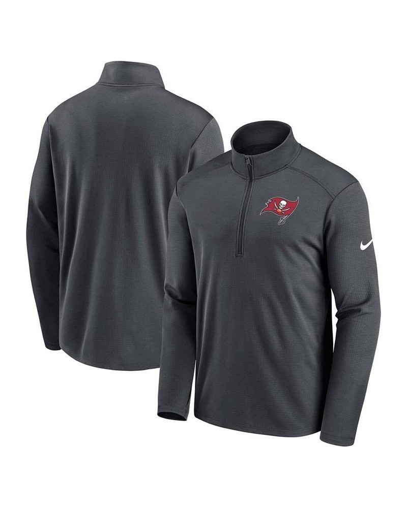 Men's Pewter Tampa Bay Buccaneers Pacer Performance Quarter-Zip Jacket $34.40 Jackets