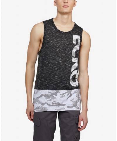 Men's Big and Tall Camo Bib Tank Top Black $26.88 T-Shirts