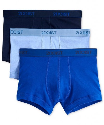 Men's Essential No-Show Trunks 3-Pack Navy/LT Blue/Colbalt $26.95 Underwear