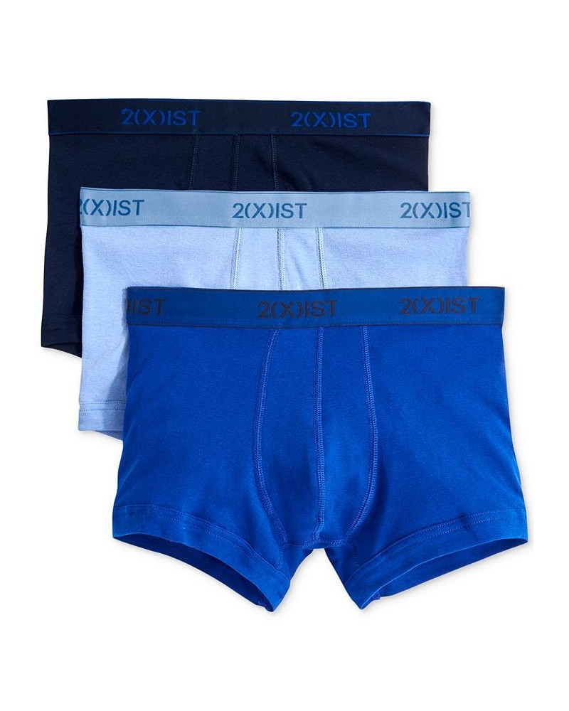 Men's Essential No-Show Trunks 3-Pack Navy/LT Blue/Colbalt $26.95 Underwear