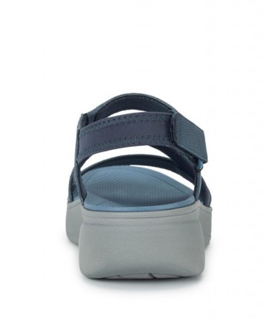 Women's Temira Wedge Sandal Blue $51.30 Shoes