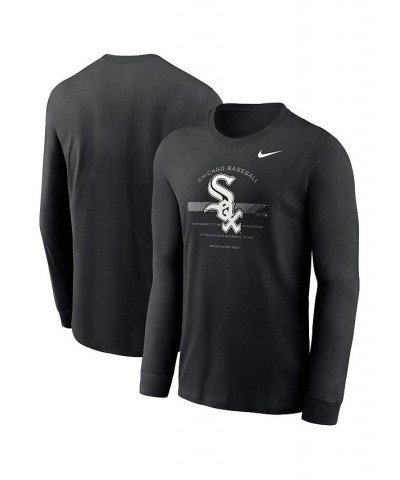 Men's Black Chicago White Sox Over Arch Performance Long Sleeve T-shirt $23.00 T-Shirts