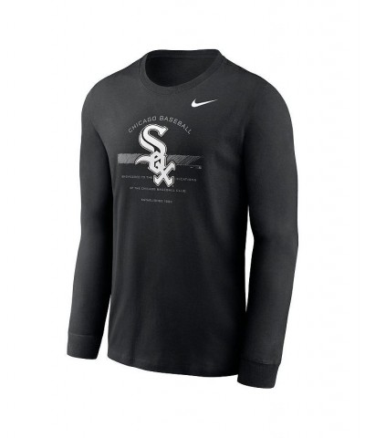 Men's Black Chicago White Sox Over Arch Performance Long Sleeve T-shirt $23.00 T-Shirts