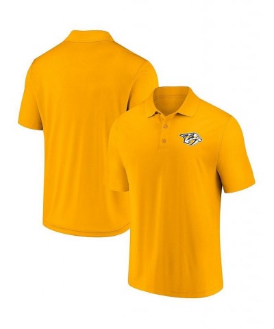 Men's Branded Gold Nashville Predators Winning Streak Polo Shirt $23.97 Polo Shirts