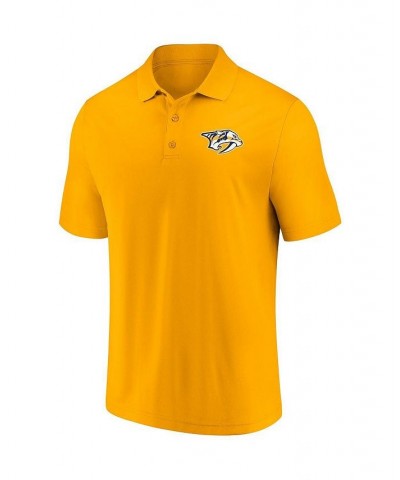 Men's Branded Gold Nashville Predators Winning Streak Polo Shirt $23.97 Polo Shirts