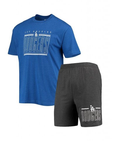 Men's Charcoal, Royal Los Angeles Dodgers Meter T-shirt and Shorts Sleep Set $32.34 Pajama