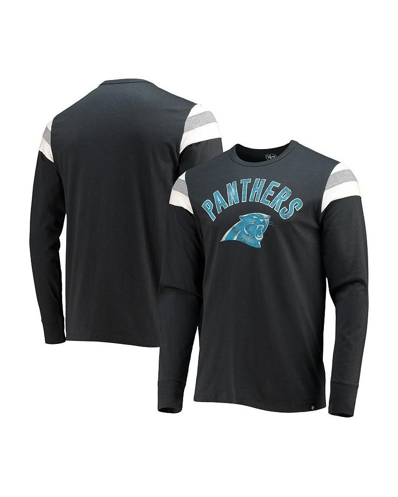 Men's '47 Black Carolina Panthers Franklin Rooted Long Sleeve T-shirt $25.91 T-Shirts