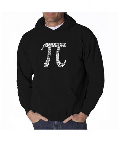 Men's Word Art Hooded Sweatshirt - 100 Digits of Pi Black $34.79 Sweatshirt