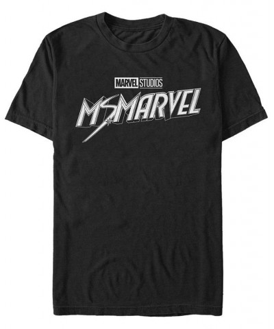 Men's Marvel Film Ms Marvel Short Sleeve T-shirt Black $17.50 T-Shirts