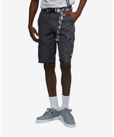 Men's Zippity Do Dah Cargo Shorts with Removable Belt, 2 Piece Set Gray $27.88 Shorts