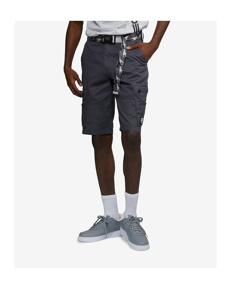 Men's Zippity Do Dah Cargo Shorts with Removable Belt, 2 Piece Set Gray $27.88 Shorts