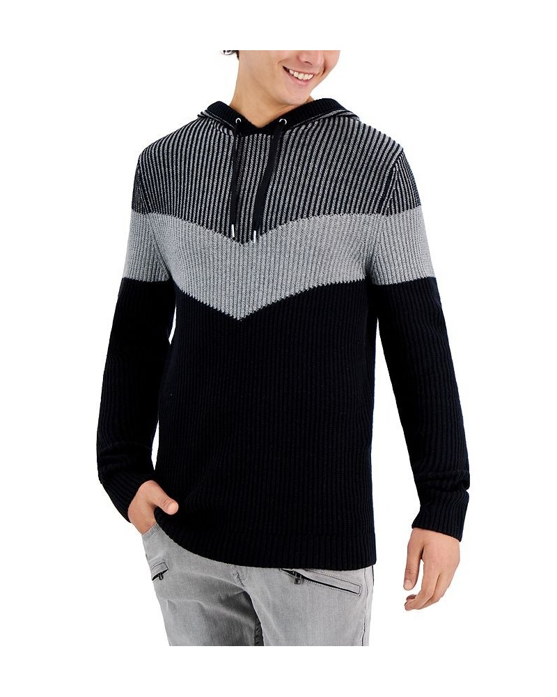 Men's Colorblocked Hoodie Sweater PD01 $19.62 Sweaters