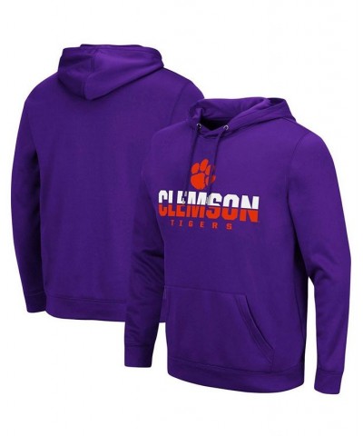 Men's Purple Clemson Tigers Lantern Pullover Hoodie $33.79 Sweatshirt