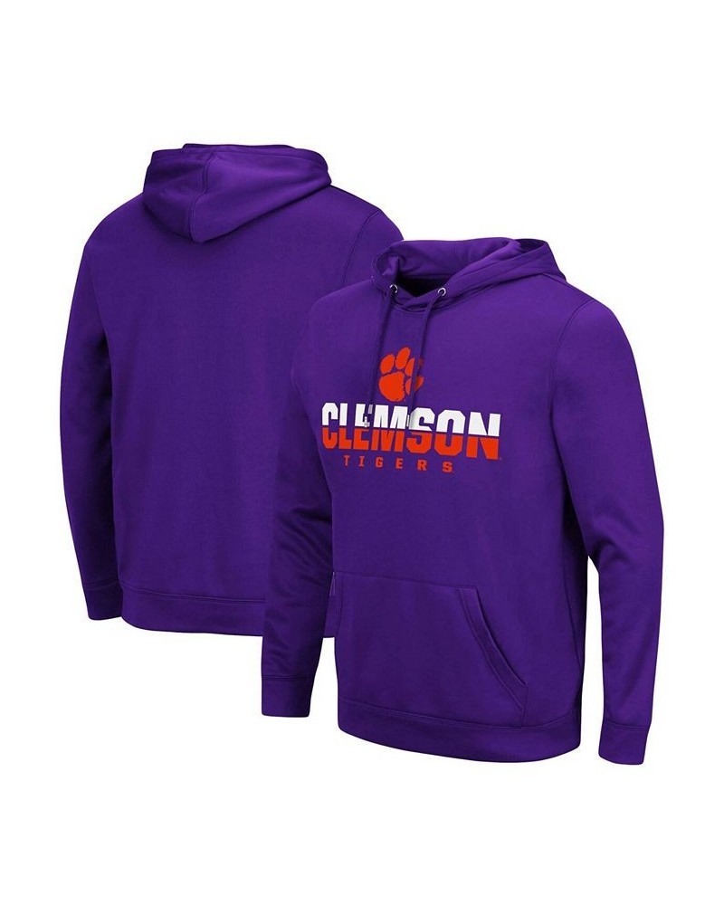 Men's Purple Clemson Tigers Lantern Pullover Hoodie $33.79 Sweatshirt