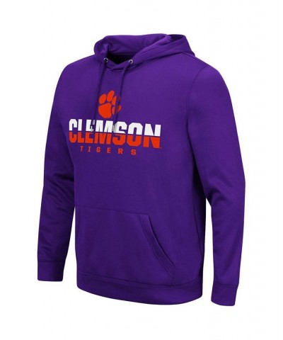 Men's Purple Clemson Tigers Lantern Pullover Hoodie $33.79 Sweatshirt