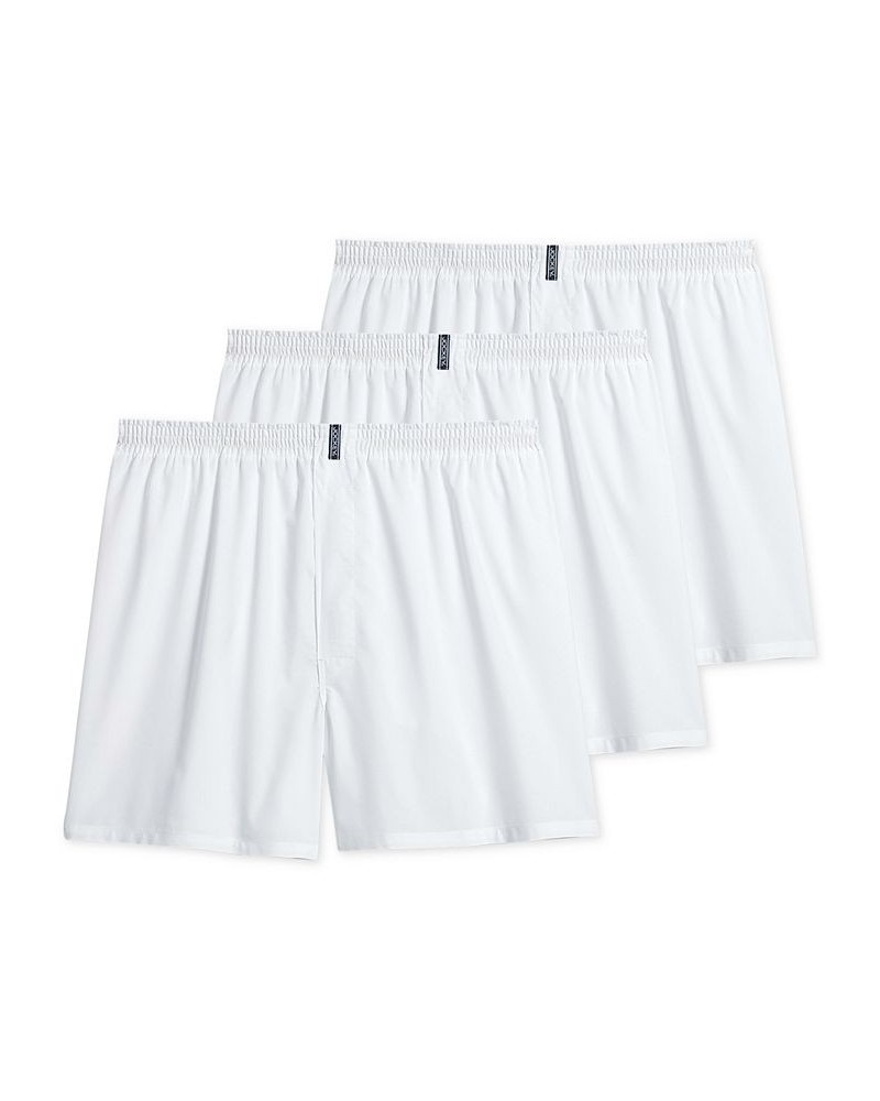 Men's 3-Pk. Woven Boxers White $12.47 Underwear