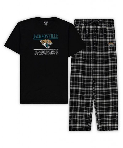 Men's Black, Charcoal Jacksonville Jaguars Big and Tall Lodge T-shirt and Pants Sleep Set $34.44 Pajama