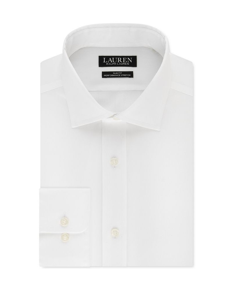 Men's Ultraflex Stretch Slim Fit Dress Shirt White $24.21 Dress Shirts