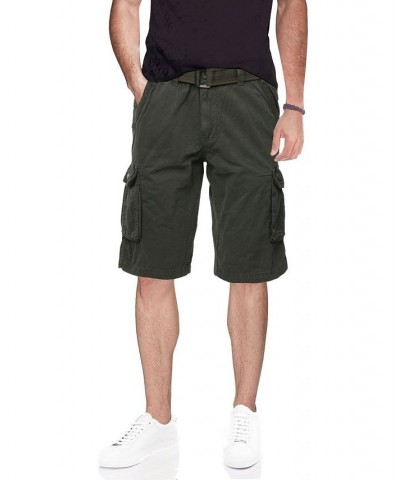 Men's Belted Twill Tape Cargo Shorts Charcoal $25.58 Shorts