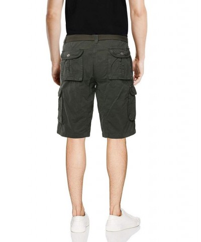 Men's Belted Twill Tape Cargo Shorts Charcoal $25.58 Shorts