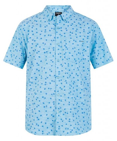 Men's One and Only Stretch Short Sleeves Shirt Blue $31.85 Shirts