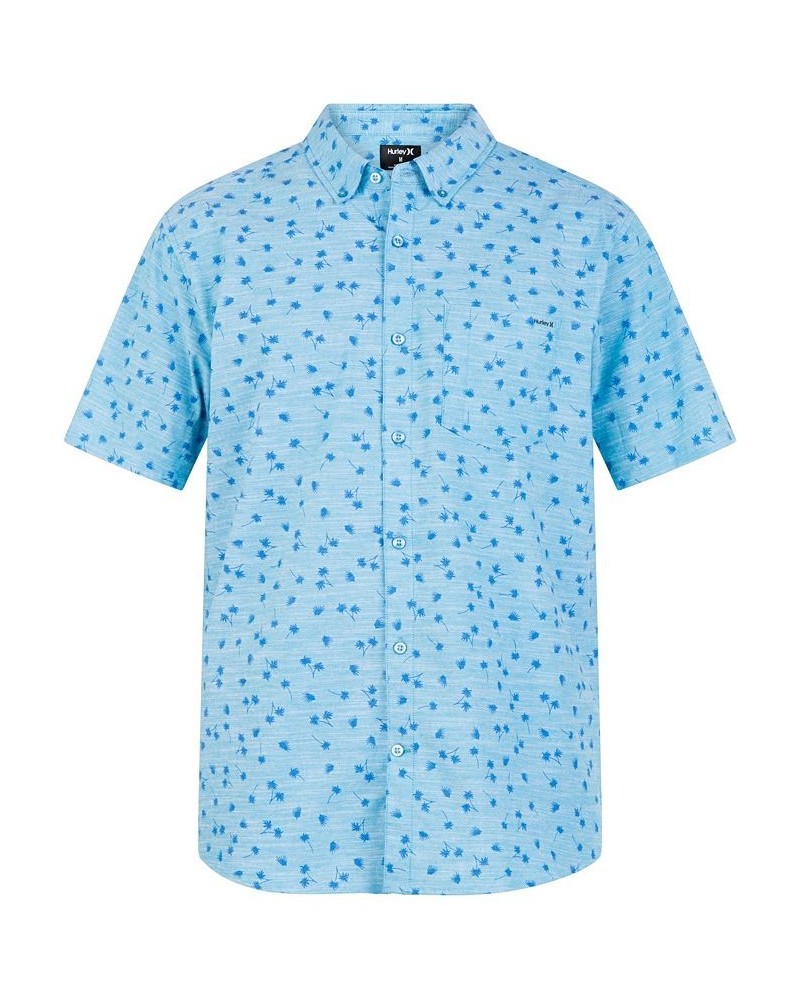 Men's One and Only Stretch Short Sleeves Shirt Blue $31.85 Shirts