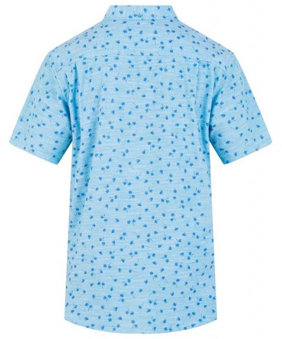 Men's One and Only Stretch Short Sleeves Shirt Blue $31.85 Shirts