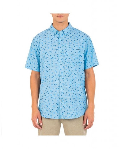 Men's One and Only Stretch Short Sleeves Shirt Blue $31.85 Shirts