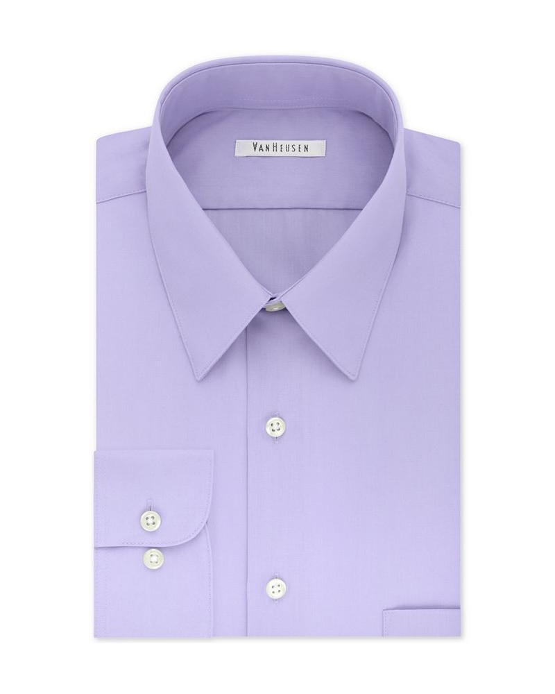 Men's Big & Tall Classic/Regular Fit Wrinkle Free Poplin Solid Dress Shirt Lavender $18.89 Dress Shirts