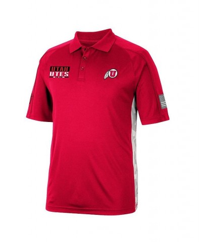 Men's Red Utah Utes OHT Military-Inspired Appreciation Snow Camo Polo Shirt $28.20 Polo Shirts