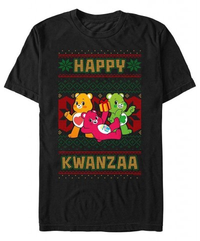 Men's Care Bears Kwanzaa Short Sleeves T-shirt Black $19.59 T-Shirts