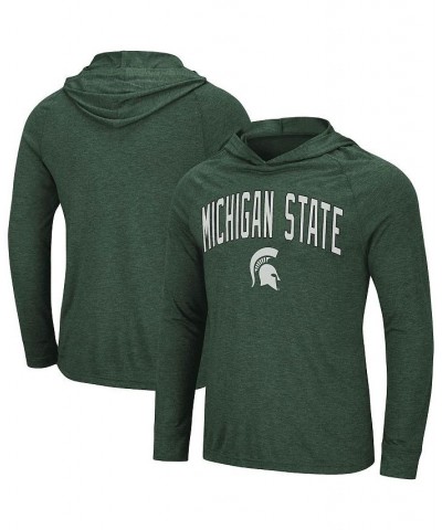 Men's Heathered Green Michigan State Spartans Big and Tall Wingman Raglan Hoodie T-shirt $33.14 T-Shirts