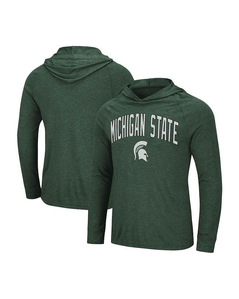 Men's Heathered Green Michigan State Spartans Big and Tall Wingman Raglan Hoodie T-shirt $33.14 T-Shirts