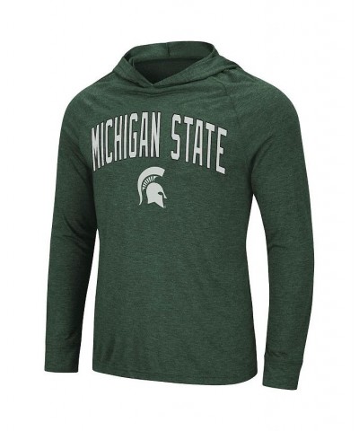 Men's Heathered Green Michigan State Spartans Big and Tall Wingman Raglan Hoodie T-shirt $33.14 T-Shirts