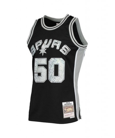 Men's David Robinson Black San Antonio Spurs 1998-99 Hardwood Classics 75th Anniversary Diamond Swingman Jersey $81.90 Jersey