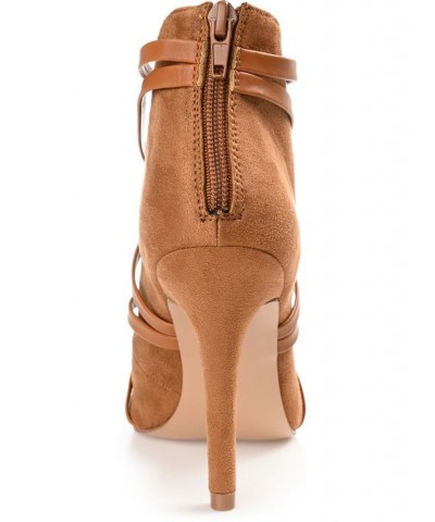 Women's Samara Peep Toe Booties Cognac $45.00 Shoes