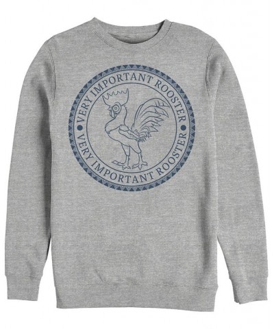 Disney Men's Moana Hei Hei Very Important Rooster, Crewneck Fleece Gray $26.95 Sweatshirt