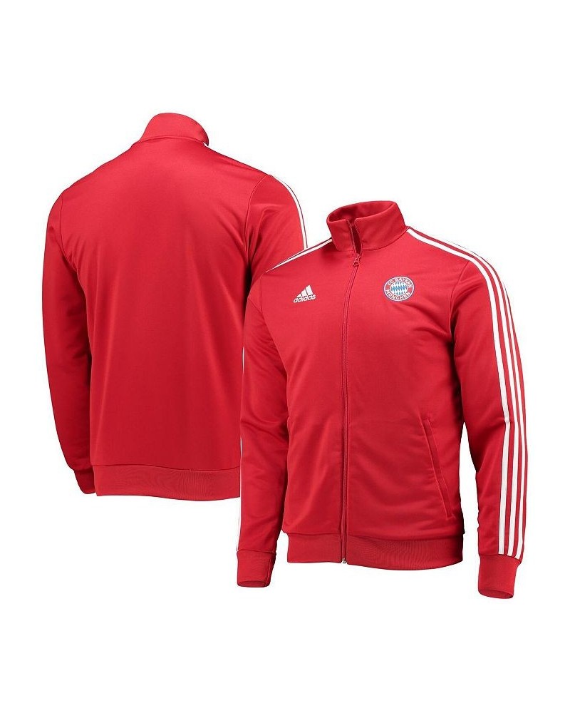 Men's Red Bayern Munich 3-Stripes AEROREADY Full-Zip Track Jacket $37.22 Jackets