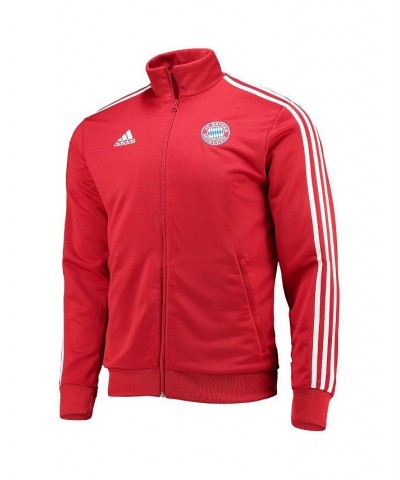 Men's Red Bayern Munich 3-Stripes AEROREADY Full-Zip Track Jacket $37.22 Jackets